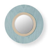 Lens Circular Wall Sconce By LZF, Finish: Ivory Metal, Color: Sea Blue