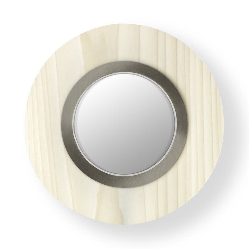 Lens Circular Wall Sconce By LZF, Finish: Matte Nickel Metal, Color:  Ivory White