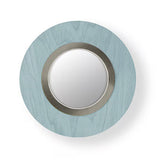 Lens Circular Wall Sconce By LZF, Finish: Matte Nickel Metal, Color: Sea Blue