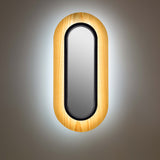 Lens Oval Wall Sconce By LZF, Finish: Black Metal, Color: Natural Beech
