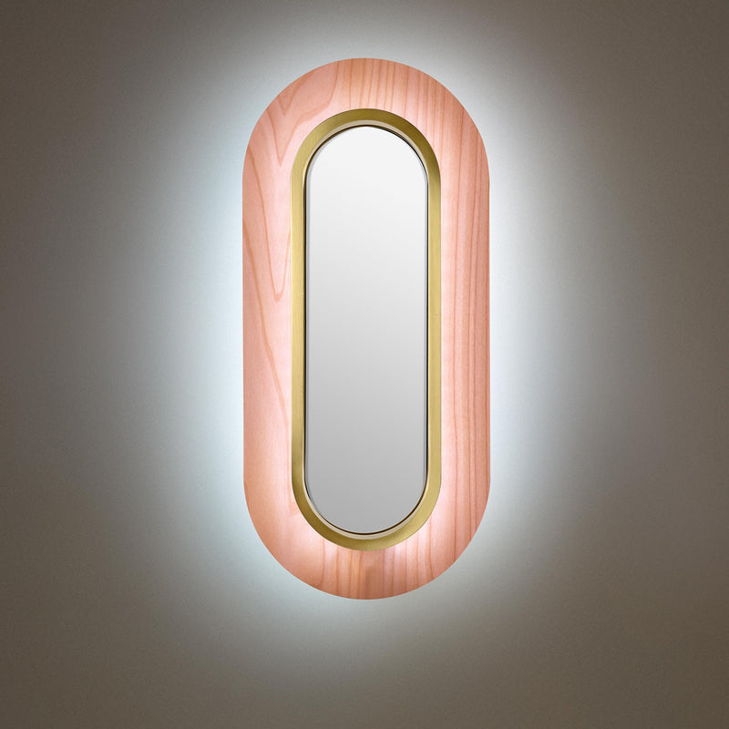 Lens Oval Wall Sconce By LZF, Finish: Matte Nickel Metal, Color: Pale Rose