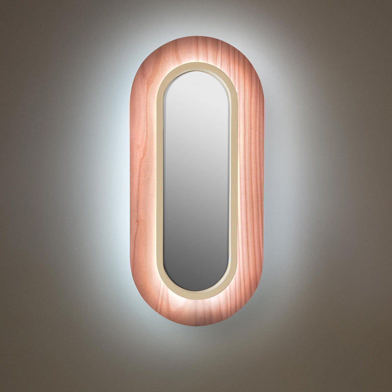 Lens Oval Wall Sconce By LZF, Finish: Matte Ivory Metall, Color: Pale Rose