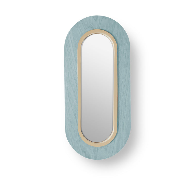 Lens Oval Wall Sconce By LZF, Finish: Matte Ivory Metall, Color: Sea Blue