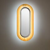 Lens Oval Wall Sconce By LZF, Finish: Matte Nickel Metal, Color: Natural Beech Light