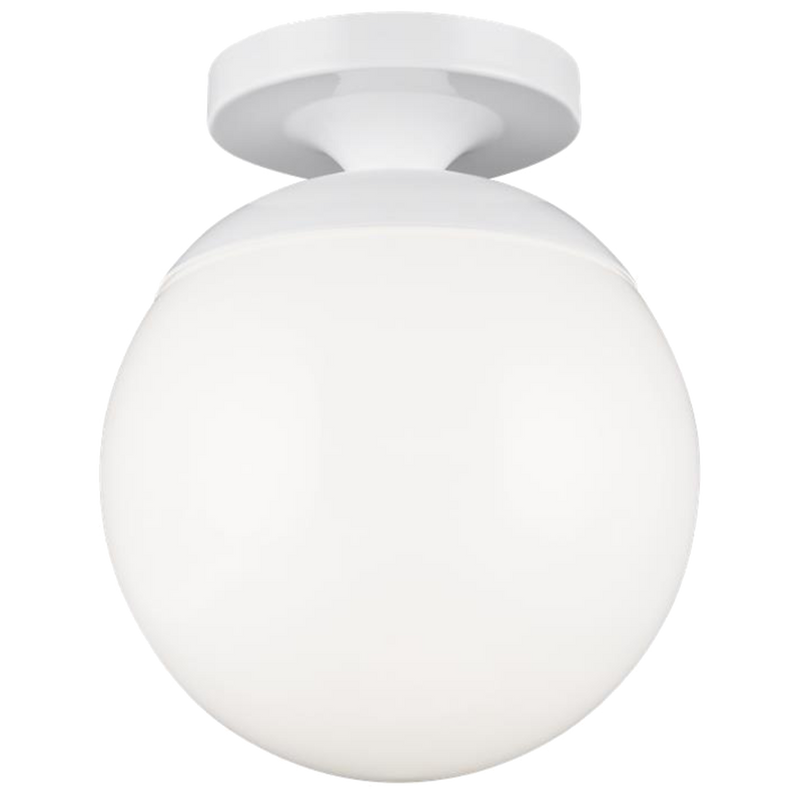 Leo Semi Flush Mount White Bulb Not Included White Glass By Visual Comfort Studio