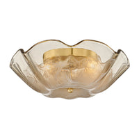 Leona Flush Mount - Aged Brass