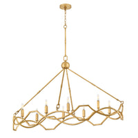 Leona Medium Eight Light Linear - Distressed Brass - by Hinkley