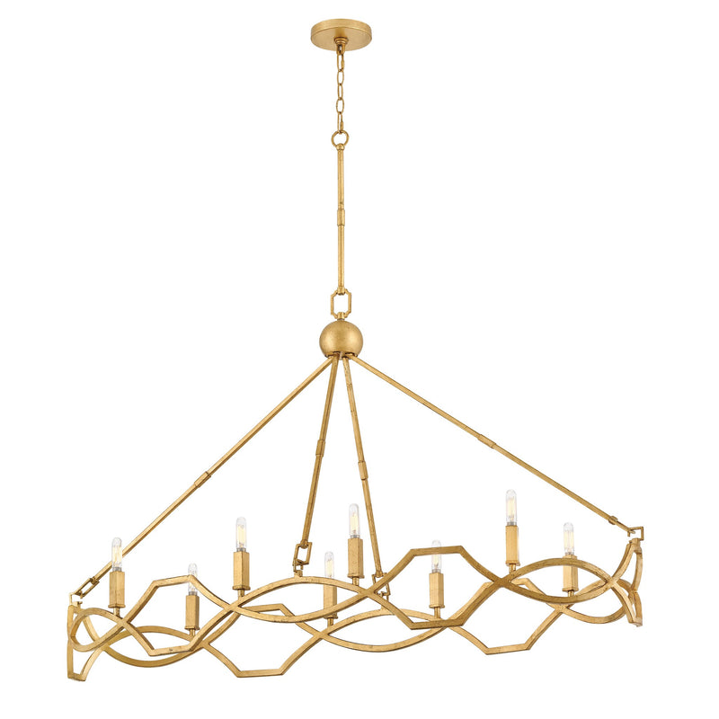 Leona Medium Eight Light Linear - Distressed Brass - by Hinkley