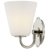 Leonella Bath and Vanity Light 1 Light Polished Nickel By Mitzi 