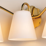Leonella Bath and Vanity Light 3 Lights Aged Brass By Mitzi - Detailed View