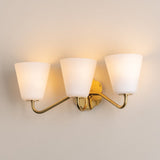 Leonella Bath and Vanity Light 3 Lights Aged Brass By Mitzi - Side View3