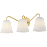 Leonella Bath and Vanity Light 3 Lights Aged Brass By Mitzi 