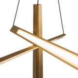 Lex Chandelier Vintage Brass By Kuzco - Detailed View