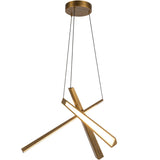 Lex Chandelier Vintage Brass By Kuzco - Front View