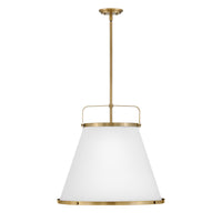 Lexi Medium Drum Chandelier - Lacquered Brass - by Hinkley