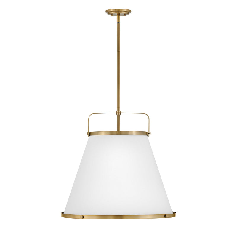 Lexi Medium Drum Chandelier - Lacquered Brass - by Hinkley