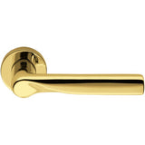 Libra Door Lever in Polished Brass by Colombo Design