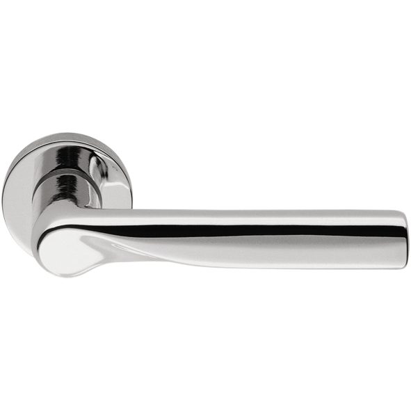 Libra Door Lever in Polished Chrome by Colombo Design