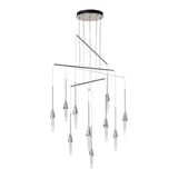 Lilium 10-Light Mobile Chandelier, shown in Sterling, Standard, by Hubbardton Forge