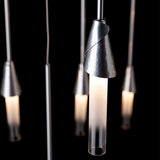 Lilium 10-Light Mobile Chandelier detail in Sterling, Standard, by Hubbardton Forge