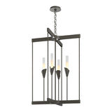 Lilium 4-Light Chandelier in Dark Smoke by Hubbardton Forge