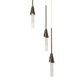 Lilium 5-Light Round Pendant, shown in Bronze, Standard, by Hubbardton Forge