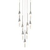 Lilium 9-Light Round Chandelier, shown in Sterling, Standard, by Hubbardton Forge