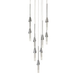 Lilium 9-Light Round Chandelier, shown in Sterling, Standard, by Hubbardton Forge