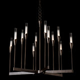 Lilium Chandelier 12 Light detail in Dark Smoke, by Hubbardton Forge