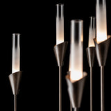 Lilium Chandelier 12 Light detail in Dark Smoke, by Hubbardton Forge