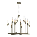 Lilium Chandelier 12 Light in Soft Gold by Hubbardton Forge