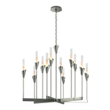 Lilium Chandelier 12 Light in Sterling by Hubbardton Forge