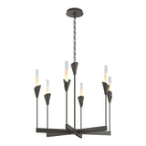Lilium Chandelier 6 Light in Dark Smoke by Hubbardton Forge