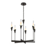 Lilium Chandelier 6 Light in Oil Rubbed Bronze by Hubbardton Forge
