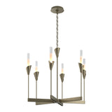 Lilium Chandelier 6 Light in Soft Gold by Hubbardton Forge