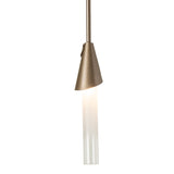 Lilium Mini Pendant, shown in Soft Gold, by Hubbardton Forge