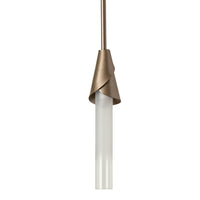 Lilium Mini Pendant, shown in Soft Gold, by Hubbardton Forge