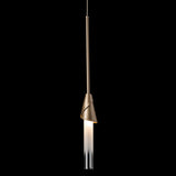 Lilium Mini Pendant detail in Soft Gold, by Hubbardton Forge