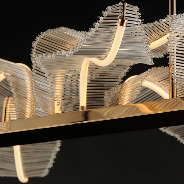 Lillet LED Linear Suspension Gold By Studio M Detailed View