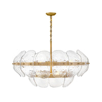 Lillia Large Drum Chandelier - Heritage Brass - by Fredrick Ramond