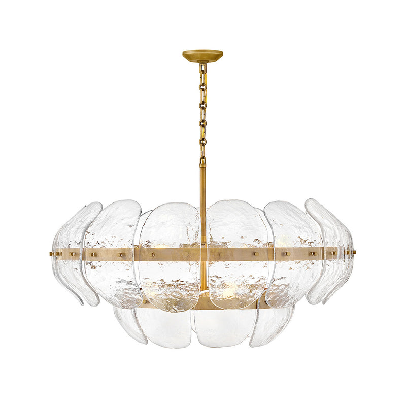 Lillia Large Drum Chandelier - Heritage Brass - by Fredrick Ramond