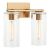 Lincoln Wall Sconce 2 Light Aged Gold Brass