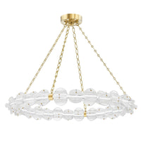 Lindley Chandelier - 38 Inch - Aged Brass by Hudson Valley