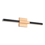 Lineare Wall Sconce 22 Inch Matte Black & Aged Gold Brass