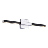 Lineare Wall Sconce 22 Inch Matte Black & Chrome
