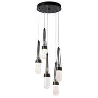 Link 5-Light Blown Glass Pendant