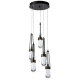 Link 5-Light Clear Glass Pendant