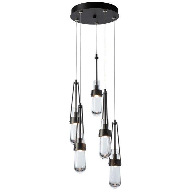 Link 5-Light Clear Glass Pendant