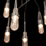Link 10-Light Blown Glass Mobile Chandelier detail in Sterling, Clear Bubble Glass, Standard, by Hubbardton Forge