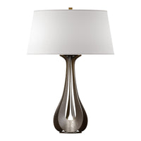 Lino Table Lamp in Bronze, Flax Shade by Hubbardton Forge